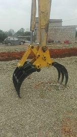 Excavator Grab Bucket Grapple Kayu Berputar Hidraulik Untuk Penggali Lampiran Scrap CX235 CX240