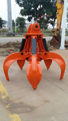 EC160 EC170 EC180 Hydraulic Orange Peel Grab Untuk Transportasi Baja Limbah