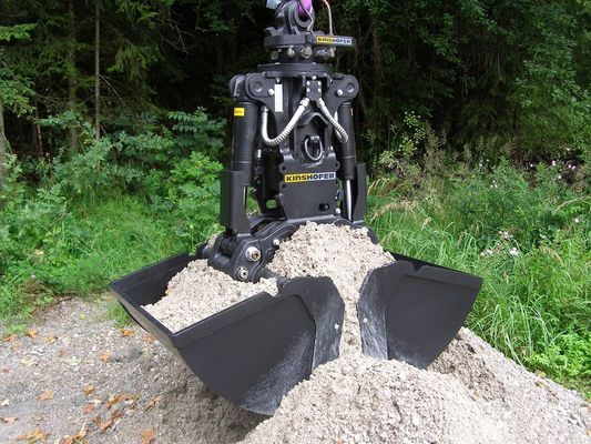 Hydraulic Excavator Clamshell Grab Bucket Dengan Gigi OEM