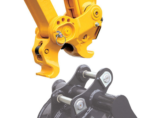 Brand New HT Excavator Manual/Hydraulic Quick Hitch 45mm-55mm Pin Untuk Mini Excavator ISO9001 CE Sertifikasi.