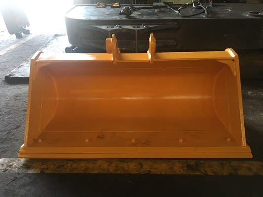 Kuning Hitam Customized Excavator Cleaning Bucket 0.1-4Cbm Kapasitas