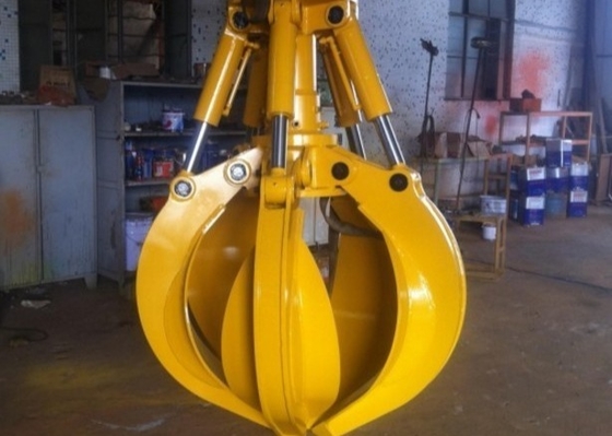Rotating Orange Peel Grab Hydraulic Excavator Grapple Bahan Q355B