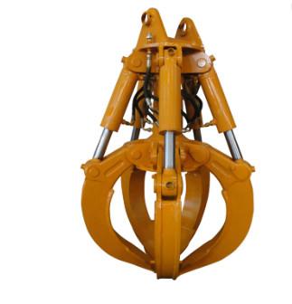 Disesuaikan 1-50t Excavator Orange Peel Grab Hydraulic Berputar