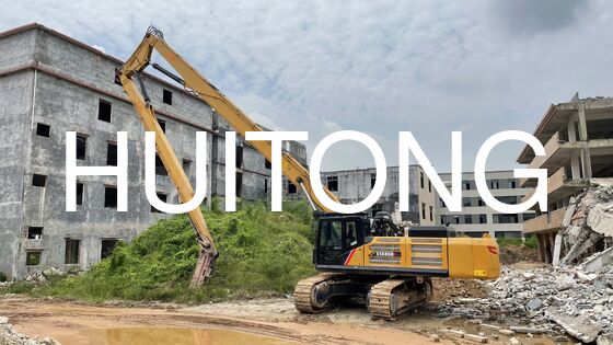 Excavator High Reach Demolition Boom untuk PC250/CAT325 16m untuk jarak jauh/demolisi perkotaan/demolisi bangunan tinggi