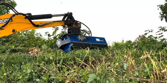 Oranye / Hitam Flail Mower Untuk Excavator Q355B ISO9001/CE Sertifikasi