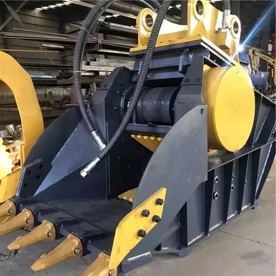 Daya tahan Bebek Excavator Tugas Berat dengan Tungsten Teeth Hardox550 10-180mm Tinggi Pemotongan