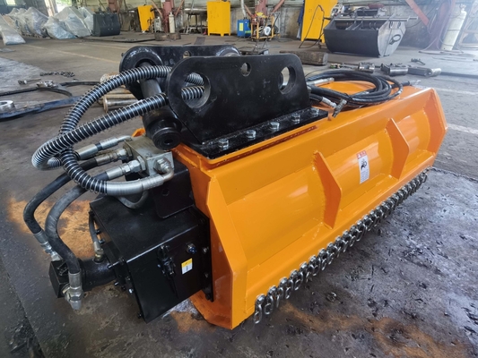 Penyambungan Excavator Pertanian Penyambungan 1.5Ton Excavator Mounted Flail Mower Dengan Q355/NM400/HARDOX450