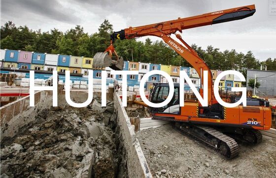 Excavator Telescopic Boom Tiga Tahap untuk PC450/CAT345 25m untuk pembongkaran bangunan tinggi / operasi pembongkaran vertikal