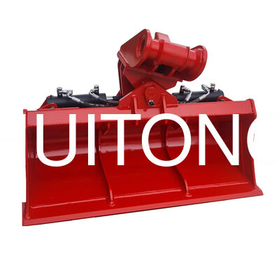 Bucket Kemiringan Hidraulik Ekskavator Kapasitas 1,2m³ Lampiran Bucket Parit Miring Lebar Untuk Penggali Konstruksi 25-30Ton Ekskavator PC260 CAT329 DX300 R305 SY305 XE260