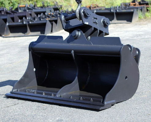 Hydraulic Tilt Bucket 6-10T Excavator 0.3m3 SK60 EX60 untuk Pembersihan Parit & Perataan Tanah