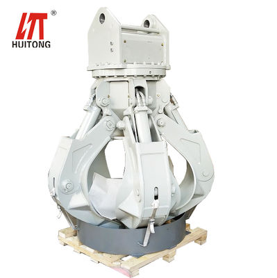 5-9 Ton Excavator Compatible Huitong Orange Peel Grab Ideal untuk Scrap / Pengolahan Limbah Disesuaikan dan Disetujui CE