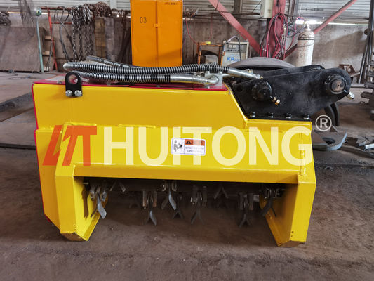 Sertifikat Q355B Excavator Flail Mower 2000mm Mesin Pemotong dalam warna Oranye / Hitam