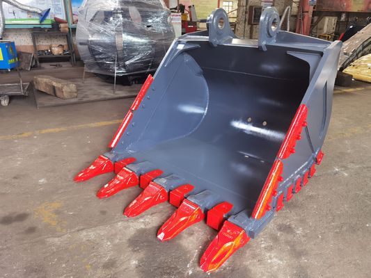 Huitong Rock Bucket Untuk Pertambangan / Quarry / Armor Lembar Ganda Dengan Gigi Chisel yang Dapat Diganti Sertifikat CE, OEM Tersedia