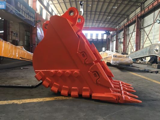 Huitong Excavator Rock Bucket dengan Reversible Tips, 25 T Mining Bucket untuk Quarry/Demolition, OEM Tersedia