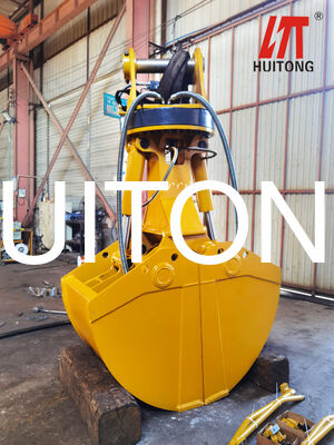 Sesuaikan Excavator Hydraulic Clamshell Bucket 1m3 17-20T Excavator PC200 SK200 untuk Pengeboran Sungai Pembersihan Pekerjaan Pemanasan Tanah