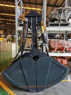 Sesuaikan Excavator Hydraulic Clamshell Bucket 1.2m3 21-24T Excavator PC210 SH240 untuk Pengeboran Sungai Pembersihan Pekerjaan Penggerek Bumi