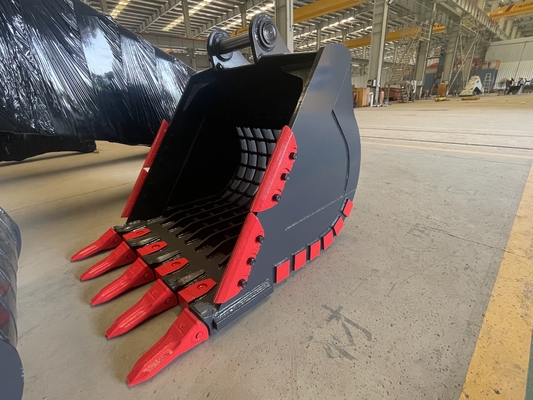 Huitong Excavator Rock Bucket dengan Reversible Tips, 25 T Mining Bucket untuk Quarry/Demolition, OEM Tersedia