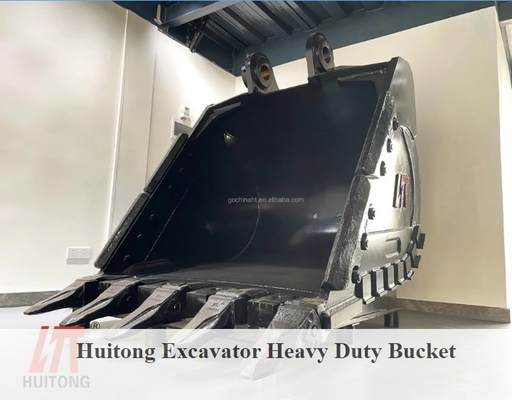 Huitong Excavator Rock Bucket dengan Reversible Tips, 25 T Mining Bucket untuk Quarry/Demolition, OEM Tersedia