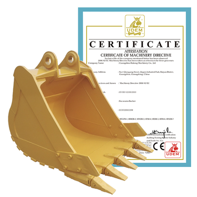 Huitong Excavator Rock Bucket dengan Reversible Tips, 25 T Mining Bucket untuk Quarry/Demolition, OEM Tersedia