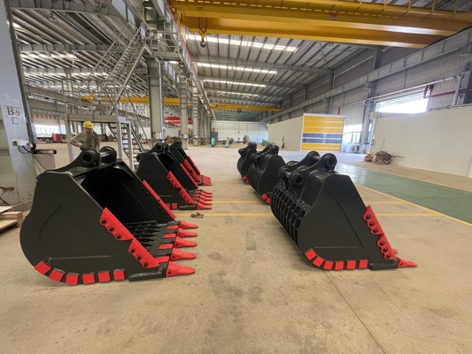 Huitong Excavator Rock Bucket dengan Reversible Tips, 25 T Mining Bucket untuk Quarry/Demolition, OEM Tersedia