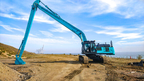 Q690 Material Excavator Long Reach Boom Manufacturer Direct Sale High Quality PC300EX300 Excavator Long Boom