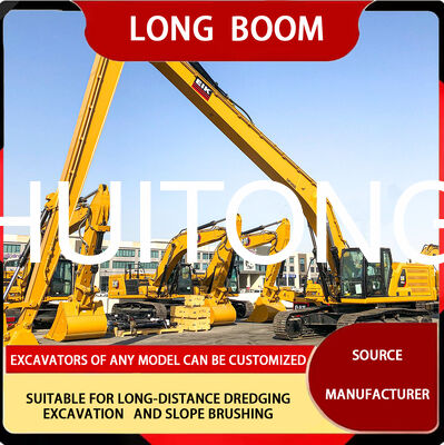 BOOM JANGKAUAN PANJANG EXCAVATOR untuk PC250/CAT325 18m untuk Pembentukan Lereng/Pengerukan Sungai/Penggalian Jangkauan Diperluas/Pekerjaan Revetment