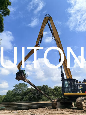 Boom Piling Ekskavator untuk PC200/CAT320 11.5m untuk Perlindungan Tanggul Sungai/Perlakuan Tanah Lunak Rel & Jalan Raya
