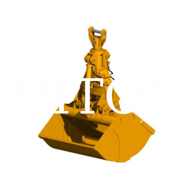 Pabrik Supply Excavator Hydraulic Clamshell Bucket HUITONG Kualitas Tinggi Q355B Bahan 17-20Ton 1,0-1,2m untuk Pengolahan Kembali Bahan / Penggalian Yayasan / Pemuatan dan Pengungkapan Kapal