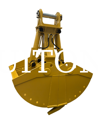 Pabrik Supply Excavator Hydraulic Clamshell Bucket HUITONG Kualitas Tinggi Q355B Bahan 17-20Ton 1,0-1,2m untuk Pengolahan Kembali Bahan / Penggalian Yayasan / Pemuatan dan Pengungkapan Kapal