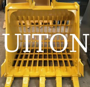 Bucket Rangka Ekskavator untuk PC320/CAT332 1.5cbm untuk Perataan Kerikil/Penyortiran & Penyaringan Material/Memisahkan Batu dari Tanah Pucuk