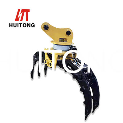 HUITONG Excavator Hydraulic Rotating Grapple PC200/CAT320 untuk pemotongan kayu / Kehutanan / Log Yard / Scrap / Recycling Yard