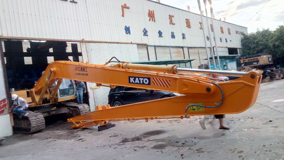 Excavator Boom Extended Q420 Long Reach OEM Ditarima Kekuatan dan Panjang 10-30m