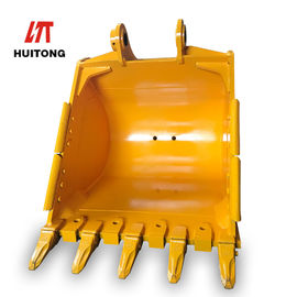 700-1000kg Excavator Rock Bucket Kuning Hitam Kekuatan Gigi Baru Q355