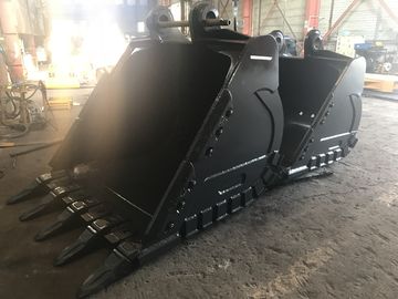 Kuning Hardox450 Excavator Rock Bucket Dengan Kekuatan Gigi Dan 700-1000kg Berat