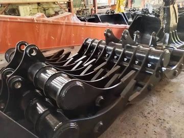 Volvo EC210 16Mn Steel Excavator Rake Bucket Untuk Konstruksi