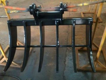 Rake Sikat Penggalian Baja yang Disesuaikan dengan Tines tajam untuk Operasi Penggalian yang Tepat dalam Warna Hitam / Hijau
