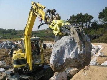 7-70 Ton Grapple Hidrolik Excavator, Grab Mekanik Jenis Batu Untuk Excavator