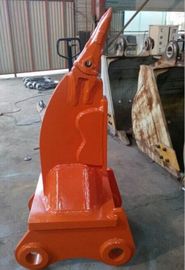 Kekuatan Excavator Kuning Dipasang Stump Ripper Dalam Kemasan Karton