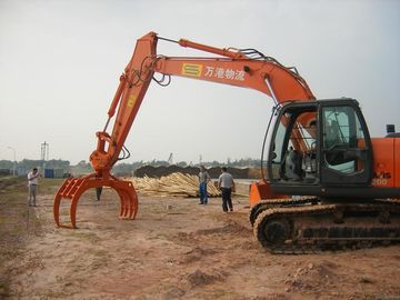 Q345B NM400 Excavator Rotating Grapple Warna Kustom