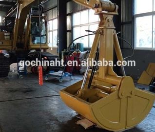 Kapasitas yang disesuaikan Hidraulik Berputar 55Ton Excavator Attachment dengan Kontrol QC dan bahan Q355B / NM400 / HARDOX450