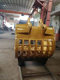 Heavy Duty Excavator Skeleton Bucket Q355B Hardox450/500/550 Kuning/ Hitam 0,2-2,8 Meter Kubik