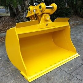 Bentuk Tilt Bucket Bulat Excavator Kuning Dengan Sudut Putar 2 x 45 °
