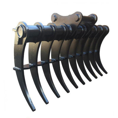 Rake Sikat Penggalian Baja dengan Tines tajam Bentuk Standar 200-4000kg untuk Penggalian Ideal