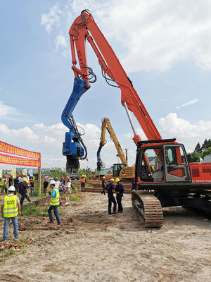 Alat Berat Excavator Piling Boom Dan Arm untuk Pile Foundation