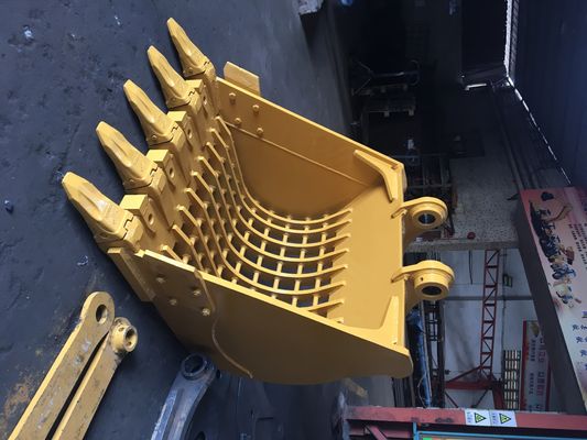 22 Ton PC220 Customized Q355B Excavator Bucket 1.1M3 Skeleton Bucket untuk pembersihan kaleng