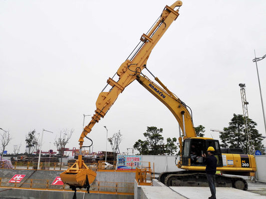 Kustomisasi Lengan Teleskopik Clamshell Boom Panjang Untuk Excavator Pc240