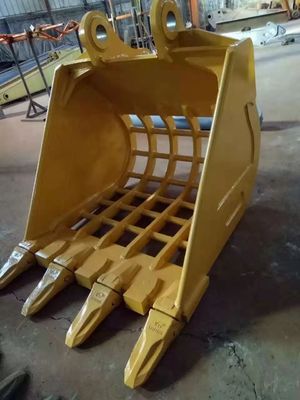 22 Ton PC220 Customized Q355B Excavator Bucket 1.1M3 Skeleton Bucket untuk pembersihan kaleng