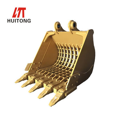 Kuning / Hitam Excavator Skeleton Bucket Untuk Pengeboran Pembersihan Dan Penyaringan Dengan Hardox450/500 Q355B