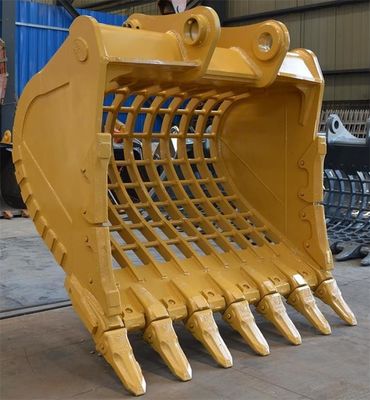 Q355B Customized PC200 Excavator Bucket 0.9M3 Skeleton Bucket Untuk Pembersihan Parit