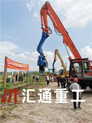Hydraulic Vibratory Hammer Excavator Vibro Pile Driver Hammer Untuk 15-45 Ton Excavator